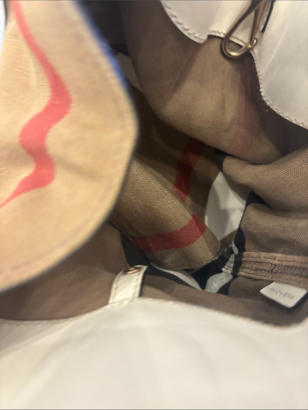 Burberry Brown Canvas Shoulder Bag with Striped Accents - Picture 8 of 11
